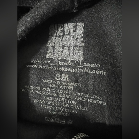 NBA Young Boy - Decided Never Broke Again Monkey Full Zip Hoodie Size:Small - Picture 4 of 4